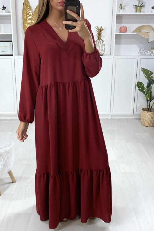 longue robe bordeaux