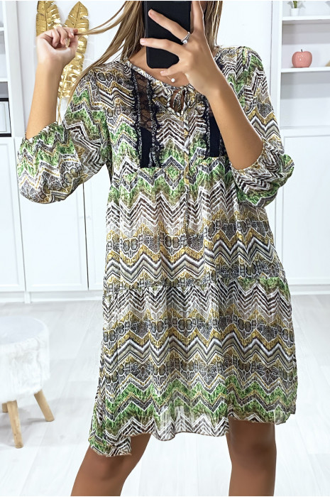 Robe Imprimée Doré 2025