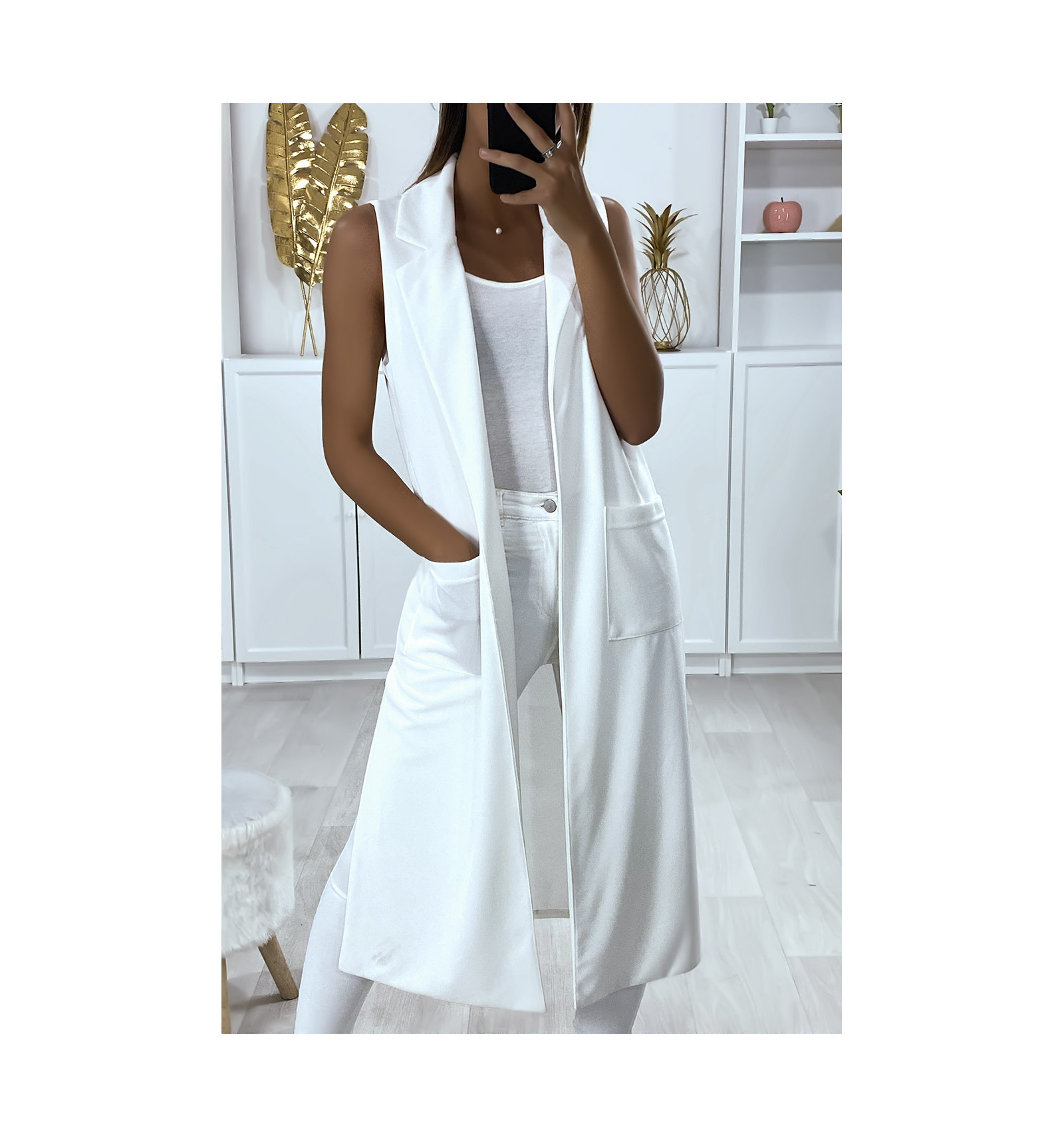 veste longue blanche