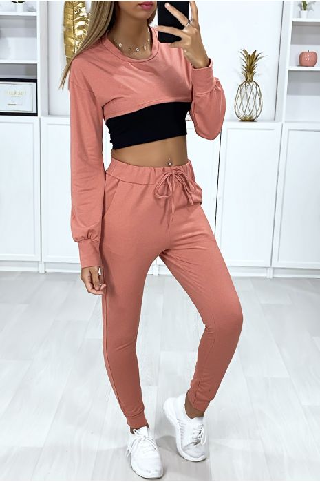 cropped sweatshirt set