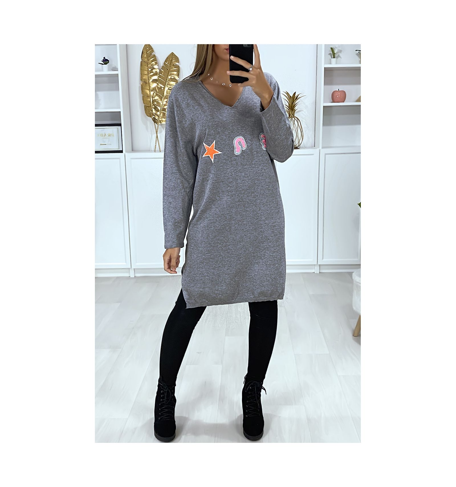 une robe pull