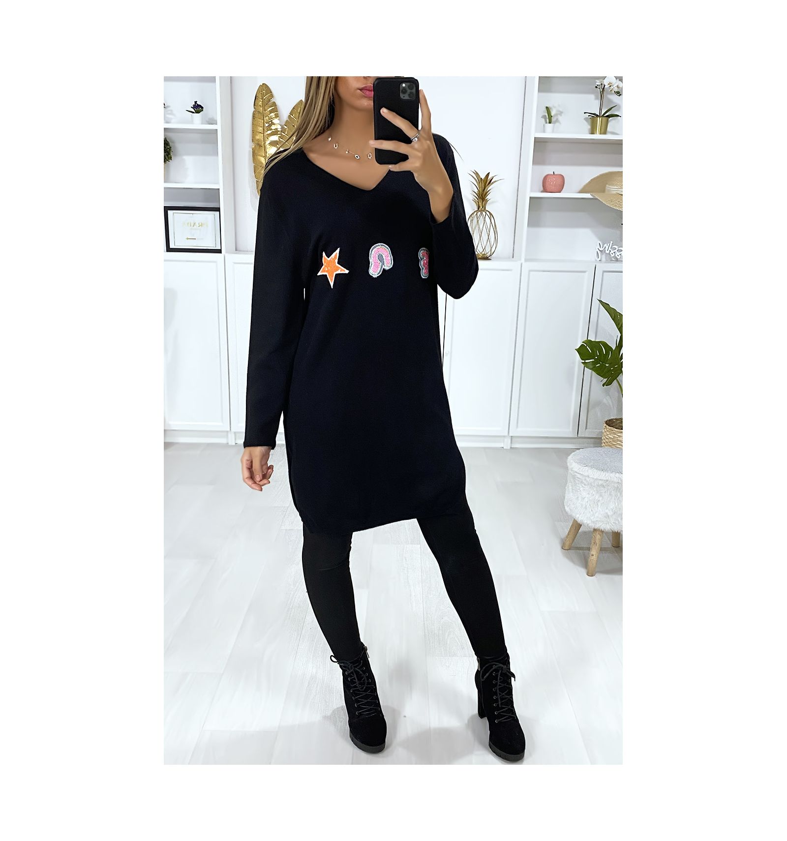 une robe pull