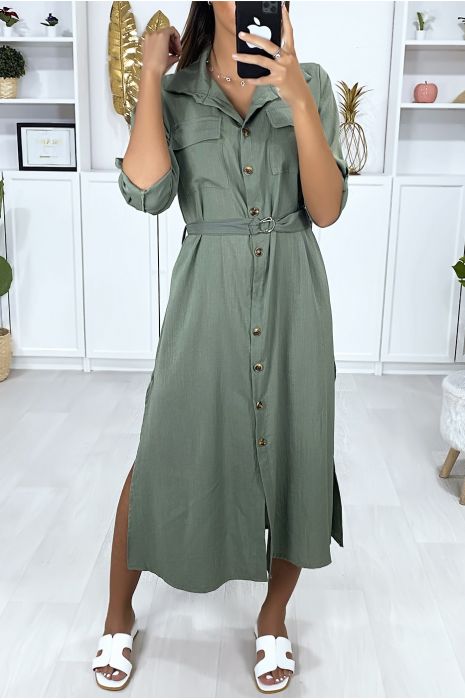 robe chemise courte devant longue derriere