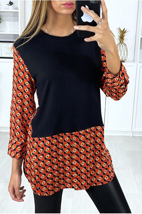 black tunic shirt dress