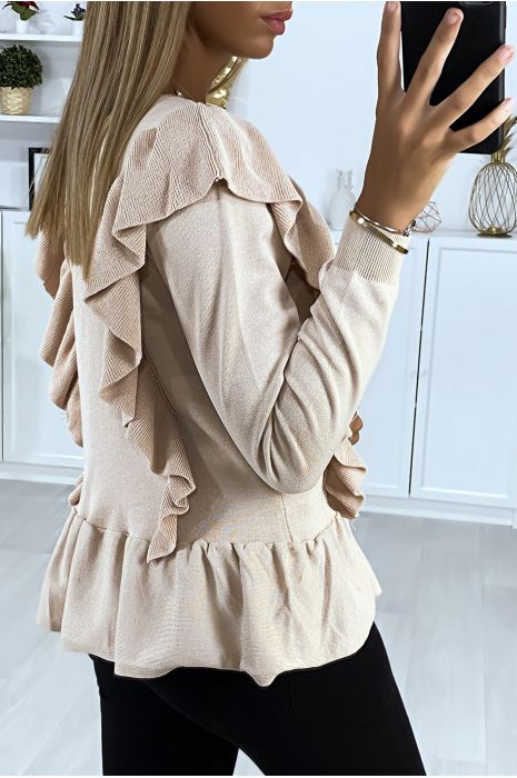 beige long sleeve sweater