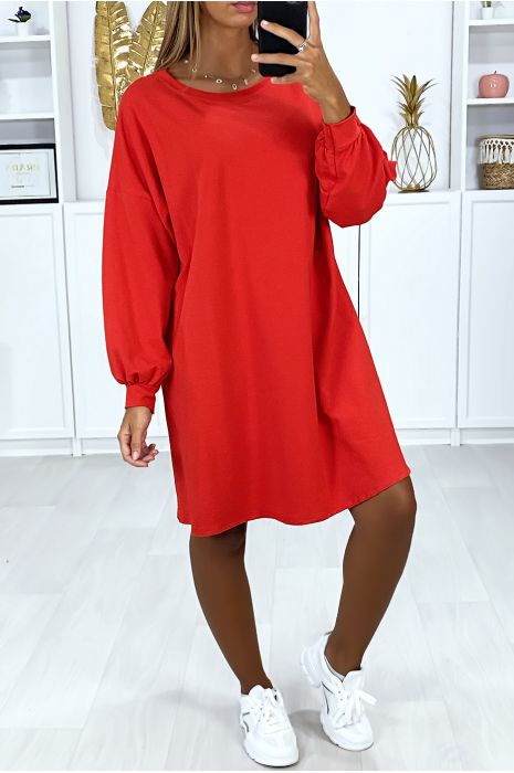 sweatshirt over dress