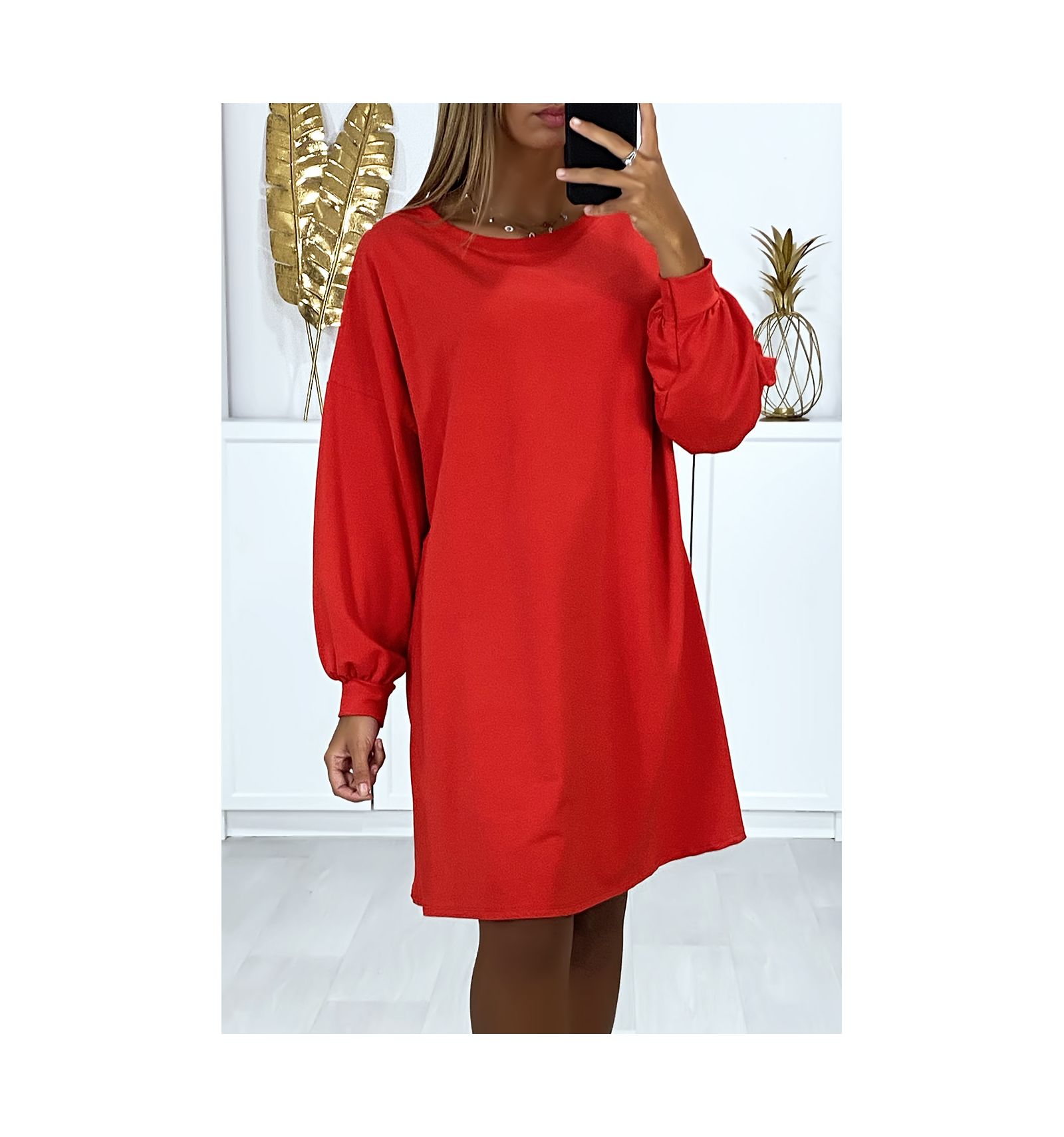 robe sweat rouge