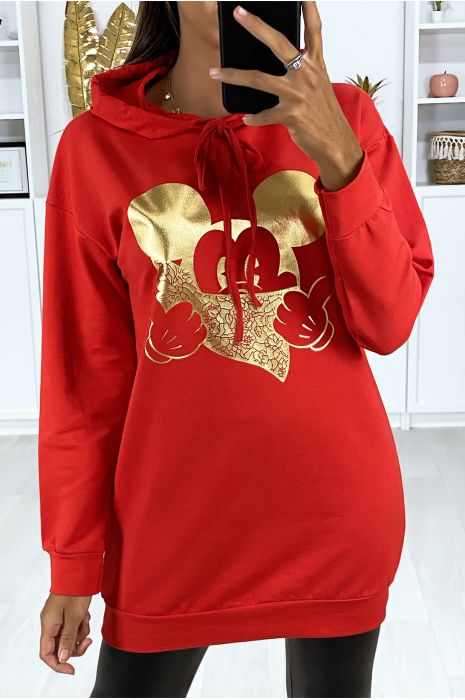long red hoodie