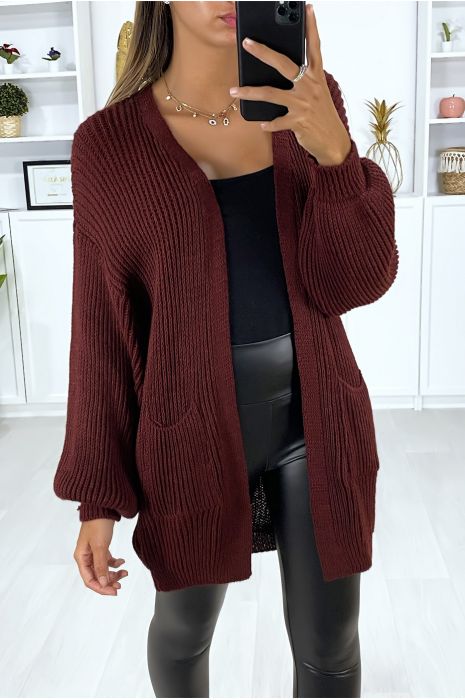 thick oversized cardigan