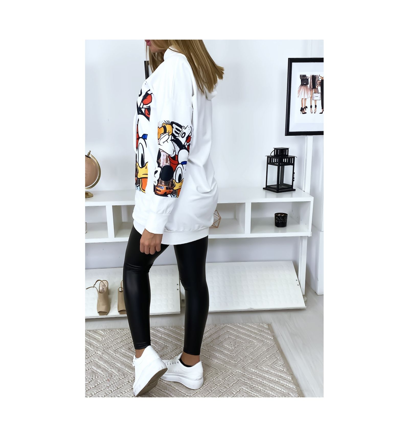 Mickey And Disney White Sweater Dress