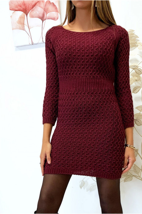 cinched sweater dress