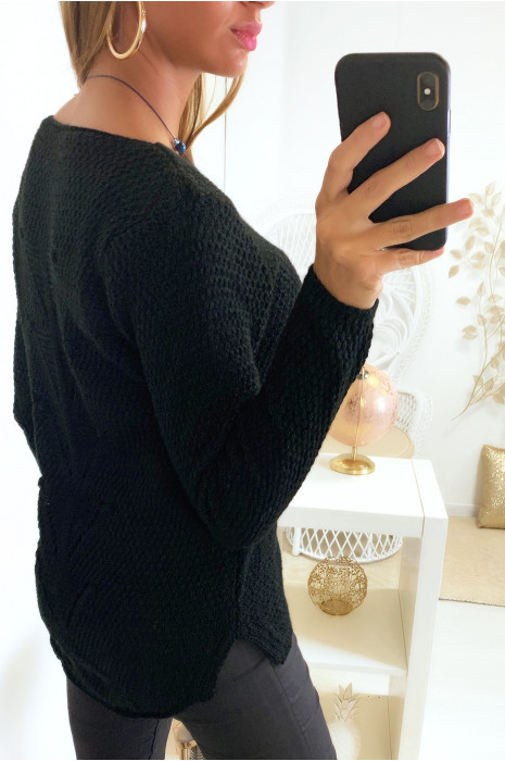 trendy black sweater