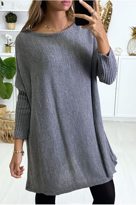 robe pull gris anthracite