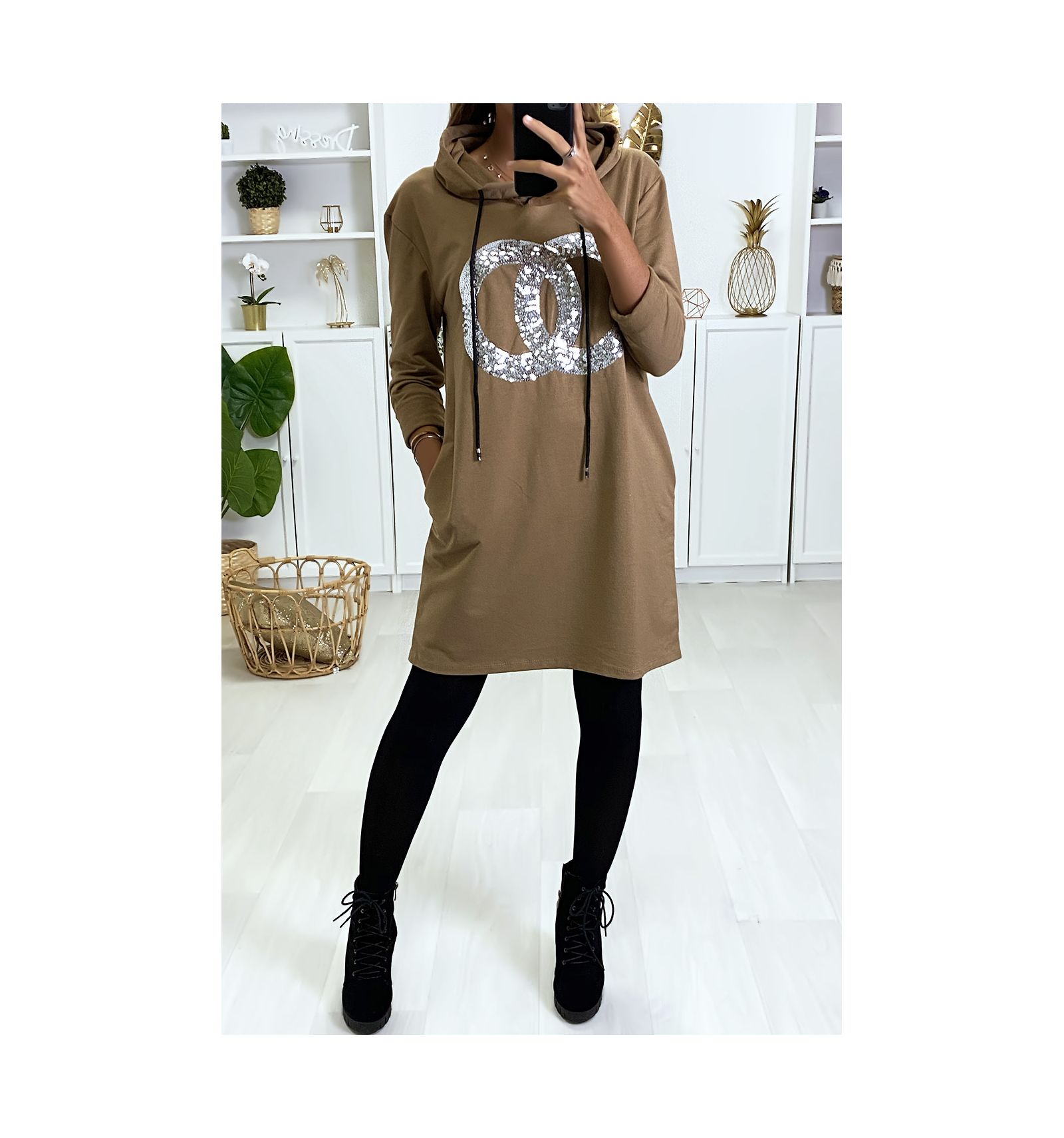 camel hoodie women's