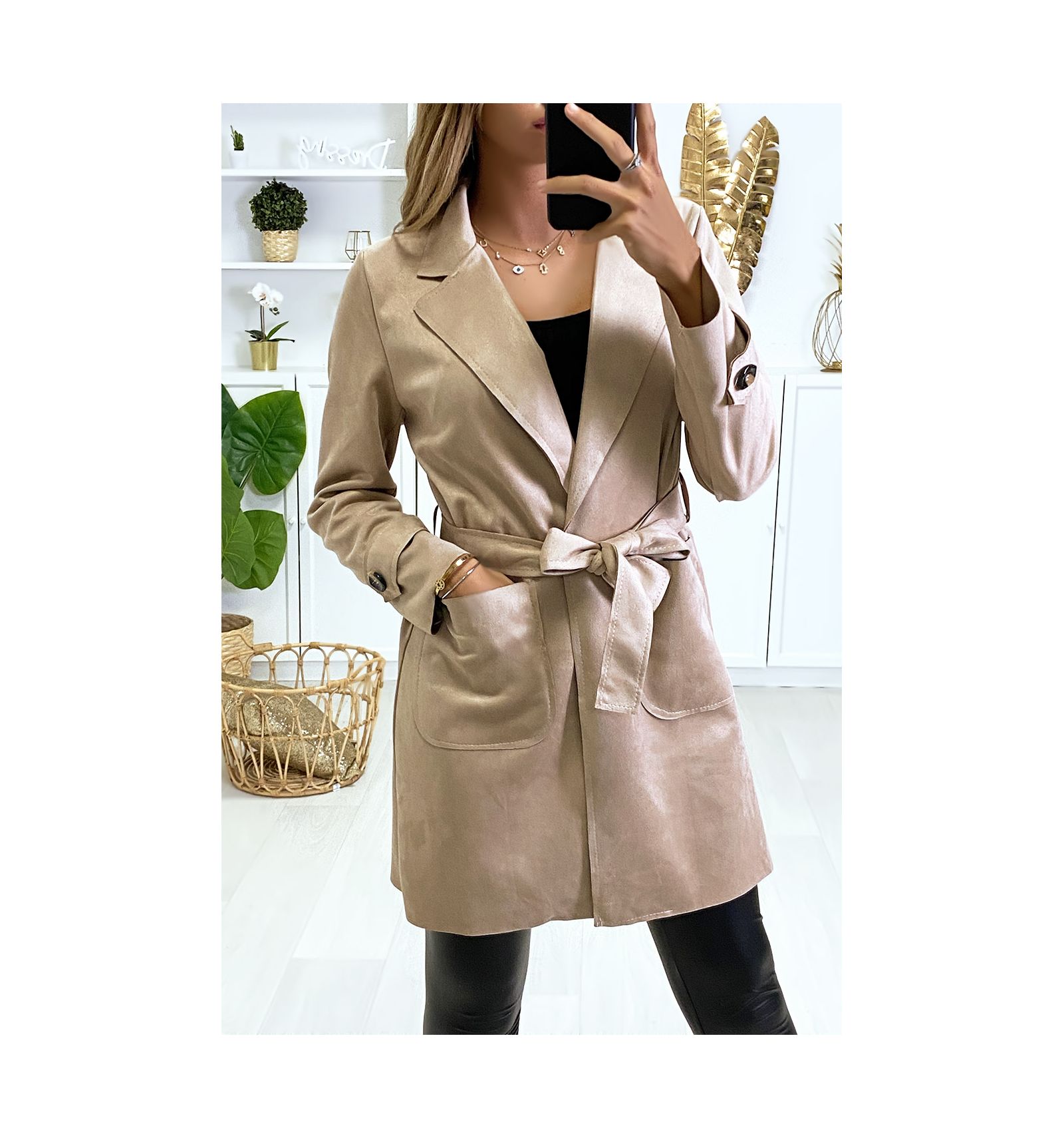 trench beige fluide