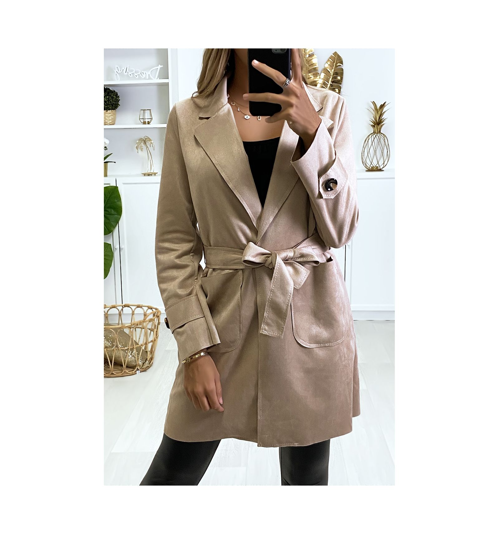 trench beige fluide