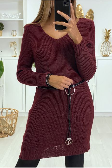 sweater dress with cardigan