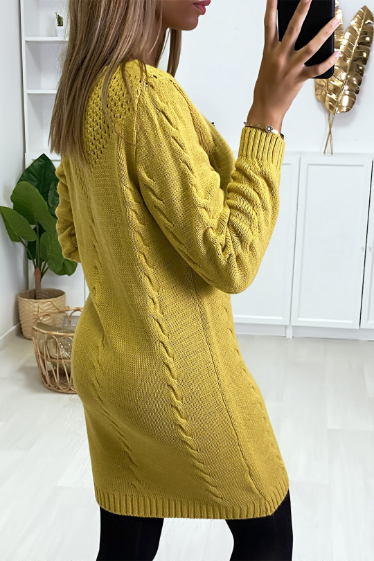 robe pull maille torsadée