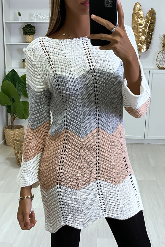 robe pull tricolore