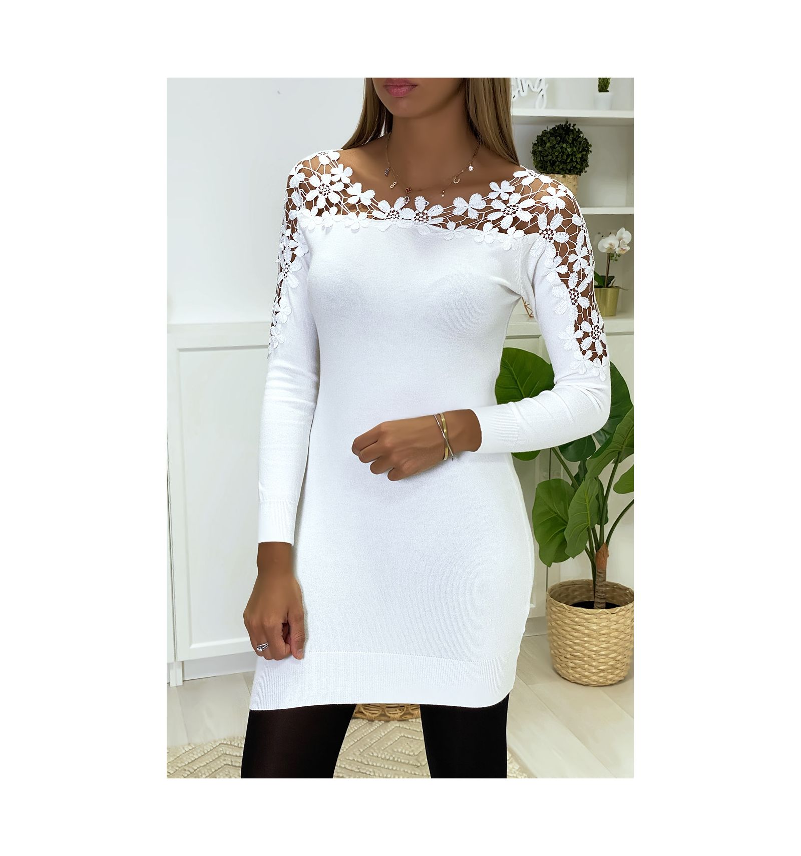 robe pull fine maille