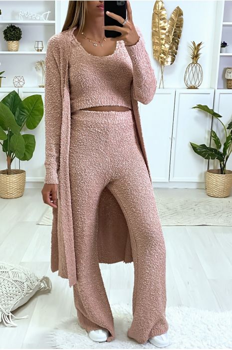 knit tank and cardigan set