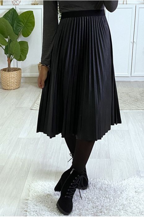 jupe noire plissée