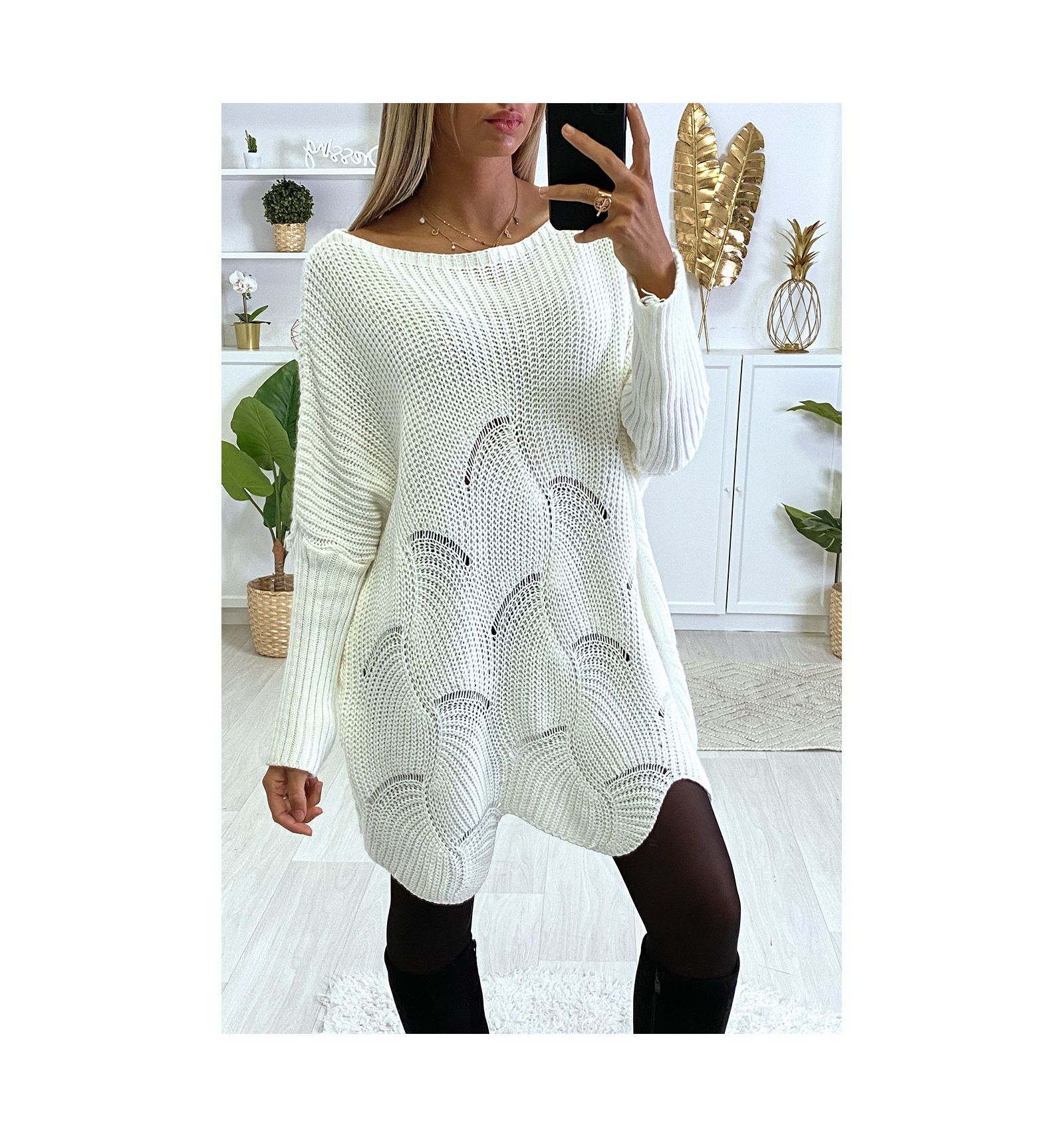 all white sweater dress