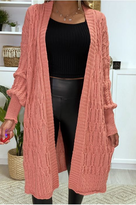 fuchsia cardigan