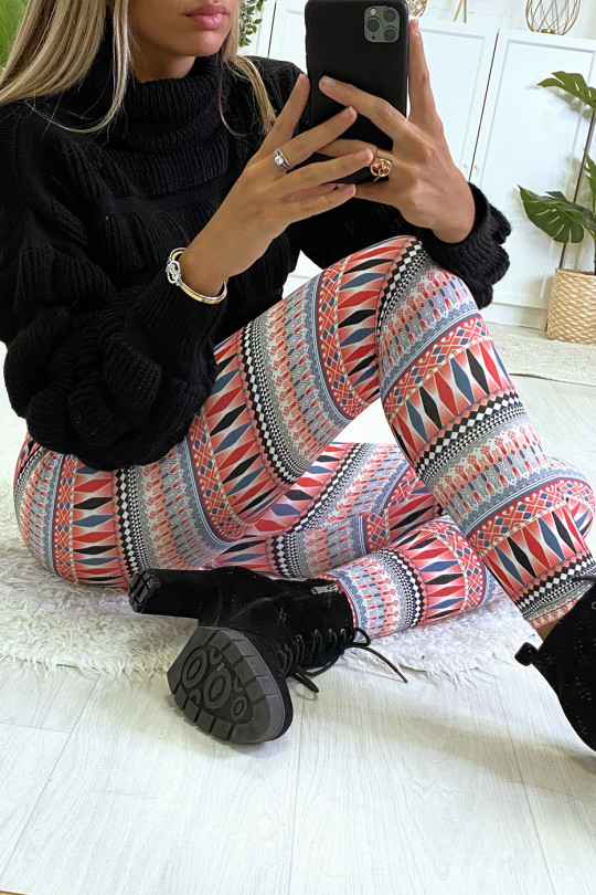 Legging à motif noir et taupe Legging à motif noir et taupe