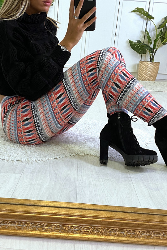 Legging à motif noir et taupe Legging à motif noir et taupe