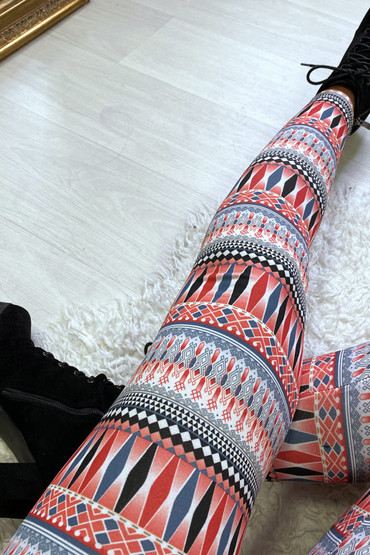 Legging à motif noir et taupe Legging à motif noir et taupe