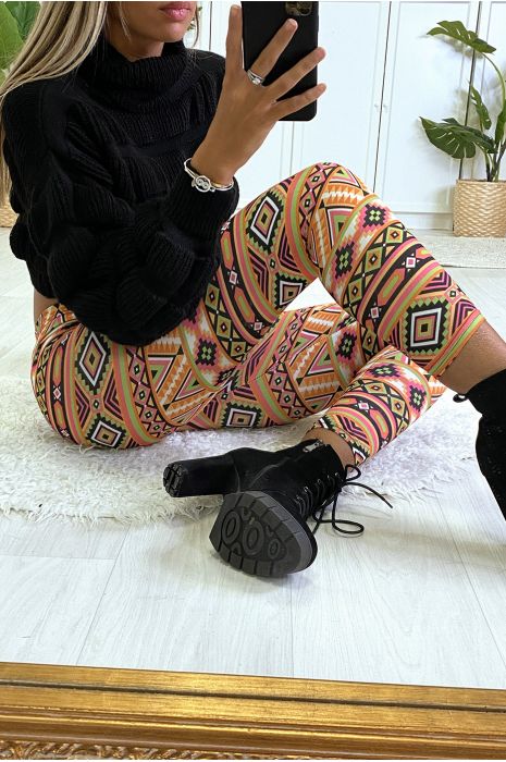 pink patterned leggings