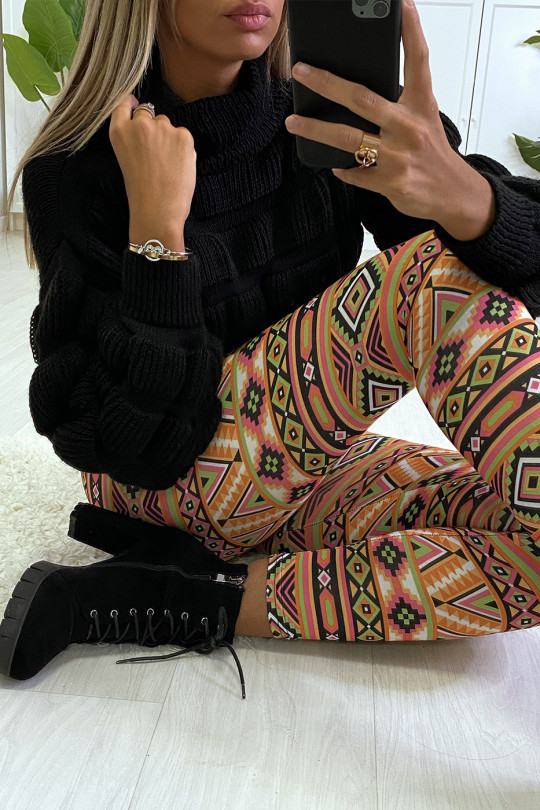 Legging à motif orange et rose Legging à motif orange et rose