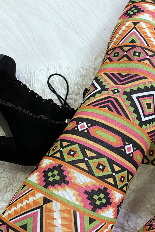 Legging à motif orange et rose Legging à motif orange et rose